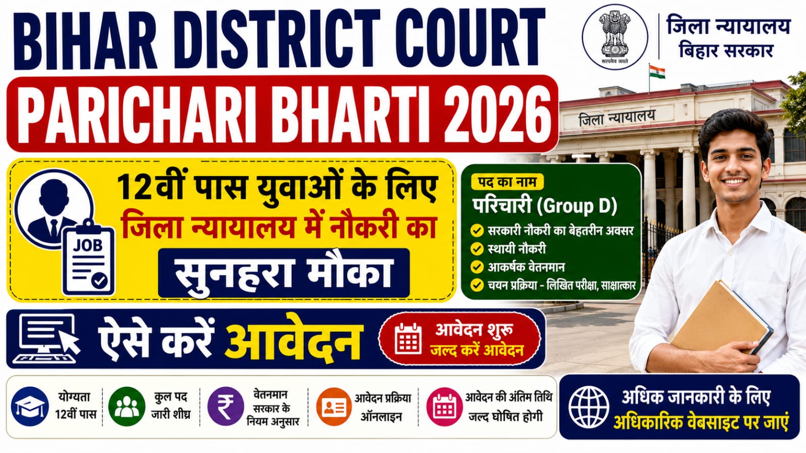 Bihar District Court Parichari Bharti 2026