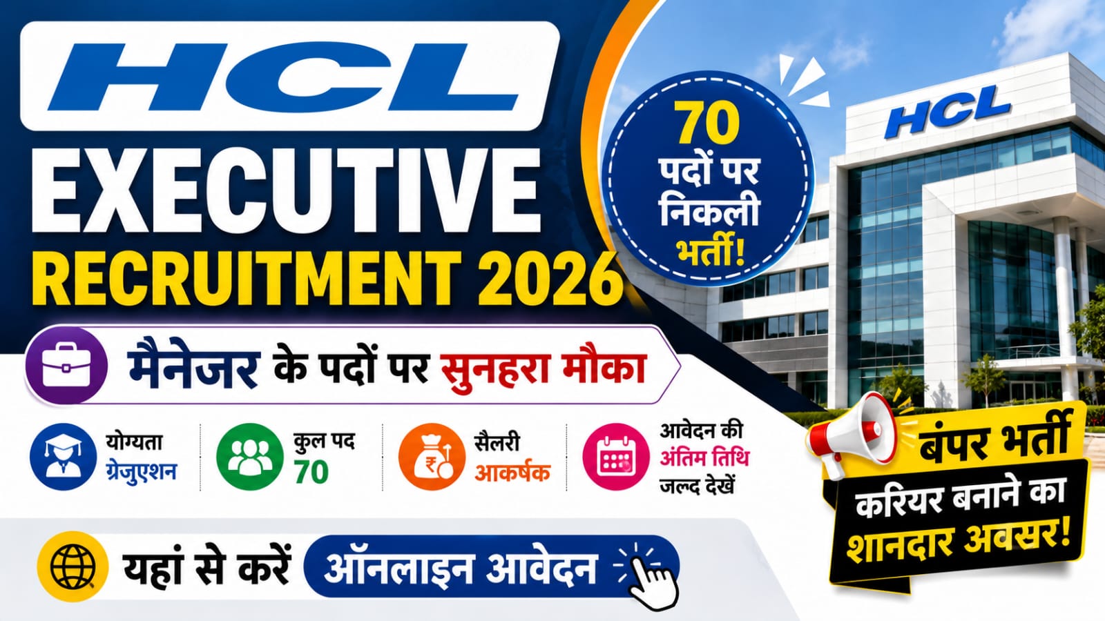 HCL Executive Recruitment 2026